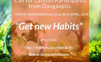 Приглашаем молодежь Даугавпилса принять участие в международном проекте Erasmus+ “Get New Habits”